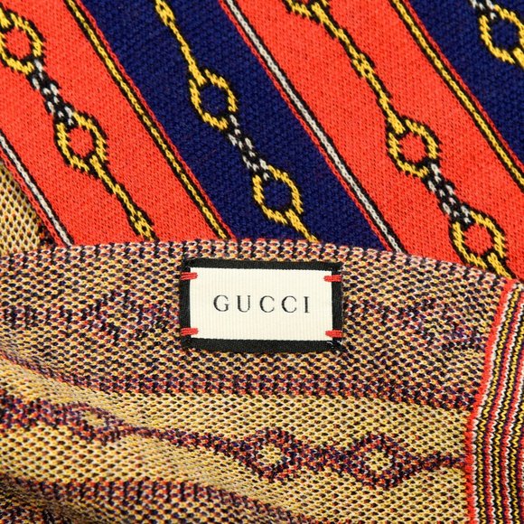 HOST PIC 🤴💕Gucci C/C Horse-bit Chain Scarf Navy NEW W BAG